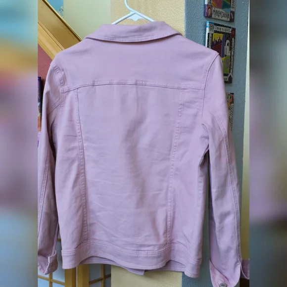 Pink Denim Jacket Size Medium - Picture 9 of 10